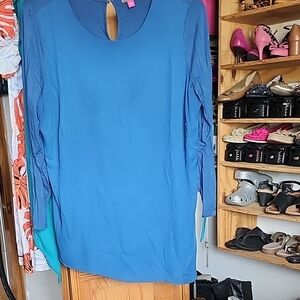 Teal Long Sleeve Blouse